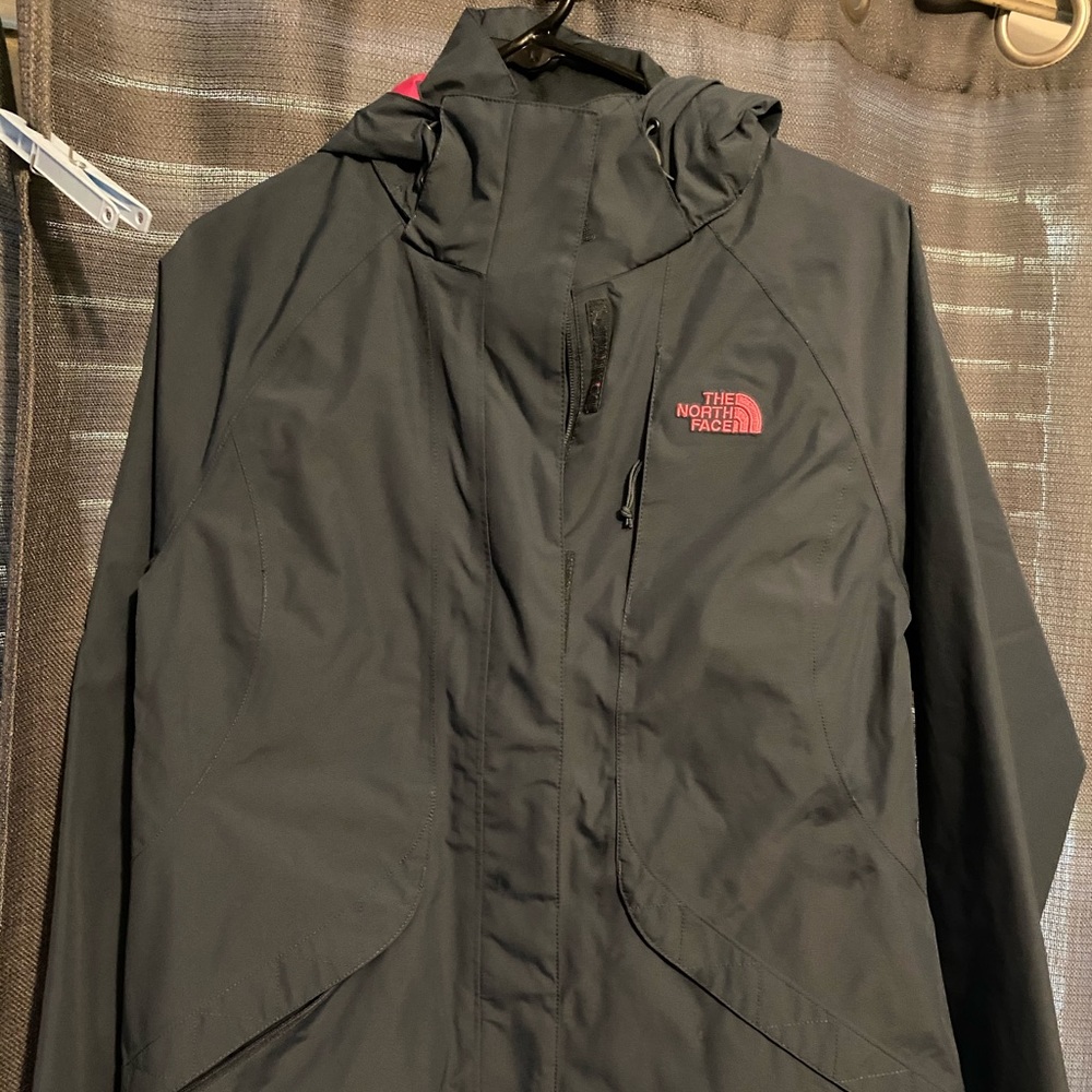 North Face Grey and Pink Jacket